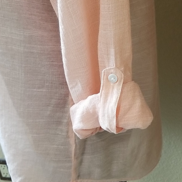 Chicos Button Front Long Sleeve Semi Sheer… - Picture 5 of 6